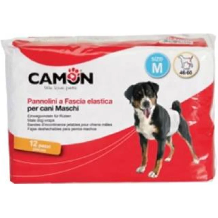 Camon Pannolini a fascia per cani maschi Misura 2 12 Pannolini Camon Pannolini a fascia per cani maschi Misura 2 12 Pannolini
