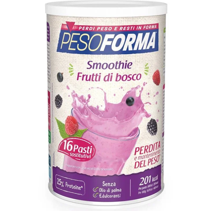 Pesoforma Smoothie Frutti di Bosco Pasto Sostitutivo 436 g Pesoforma Smoothie Frutti di Bosco Pasto Sostitutivo 436 g