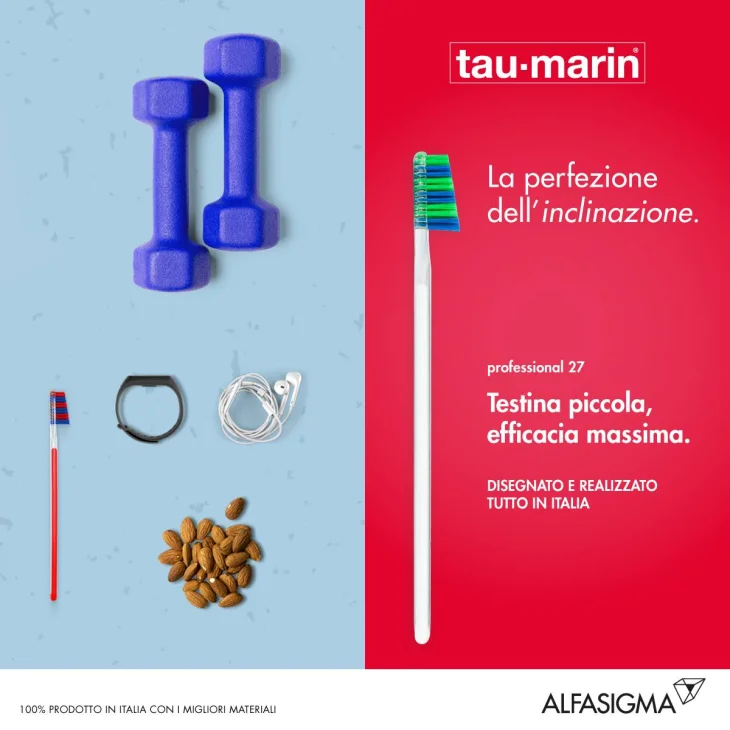 Tau-Marin Spazzolino Professional 27 Setole Medie 1 Pezzo