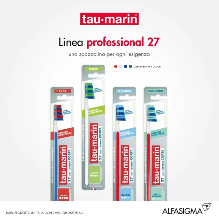 Tau-Marin Spazzolino Professional 27 Setole Medie 1 Pezzo