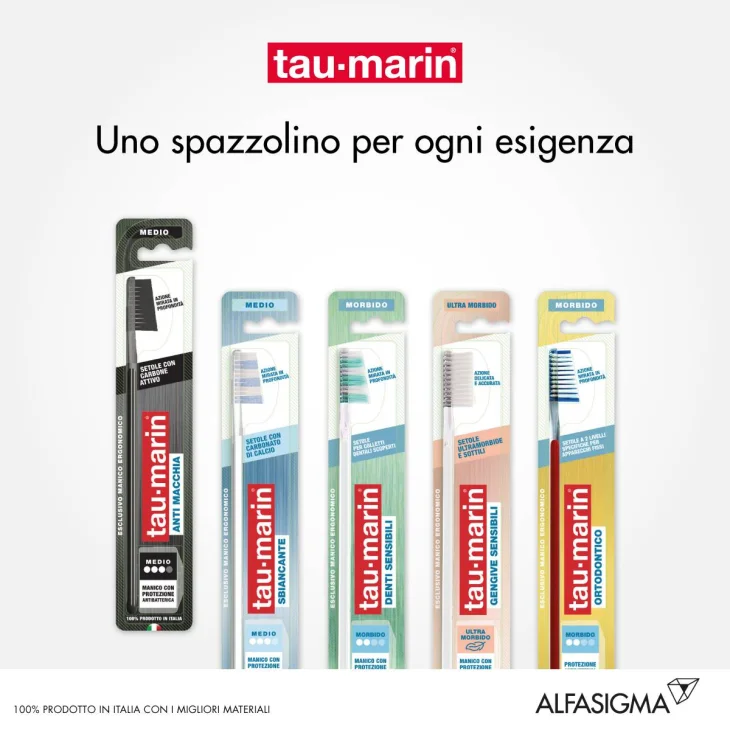 Tau-Marin Spazzolino Professional Black Antimacchia