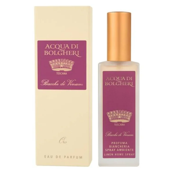 ACQUA BOLGHERI SPRAY AMBIENTE BIANCHERI BACCHE DI VINUM 50 ML ACQUA BOLGHERI SPRAY AMBIENTE BIANCHERI BACCHE DI VINUM 50 ML