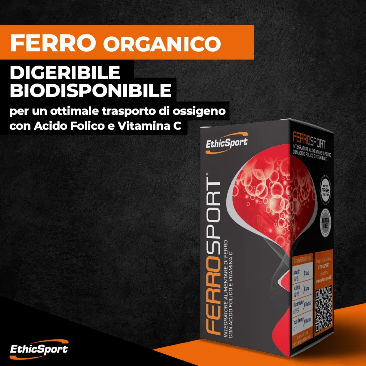 EthicSport Ferrosport Integratore di Ferro 30 Compresse