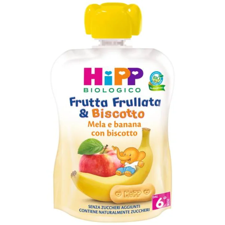 Hipp Frutta Frullata&Biscotto Mela Banana Biscotto 90 g Hipp Frutta Frullata&Biscotto Mela Banana Biscotto 90 g
