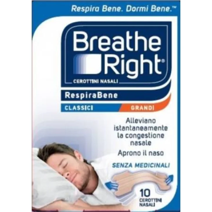 Breathe Right Cerotti Nasali Classici Grandi 10 Pezzi Breathe Right Cerotti Nasali Classici Grandi 10 Pezzi