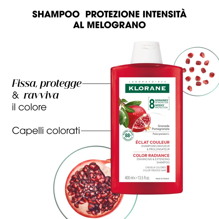 Klorane Shampoo Melograno Capelli Colorati 400 ml