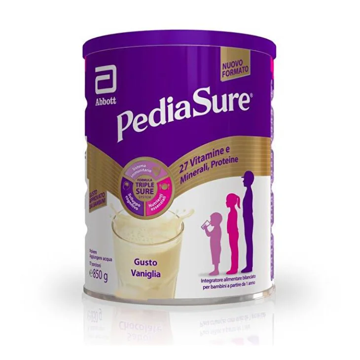 Pediasure Rinforza Crescita e Sviluppo del Bambino Vaniglia 850 g Pediasure Rinforza Crescita e Sviluppo del Bambino Vaniglia 850 g