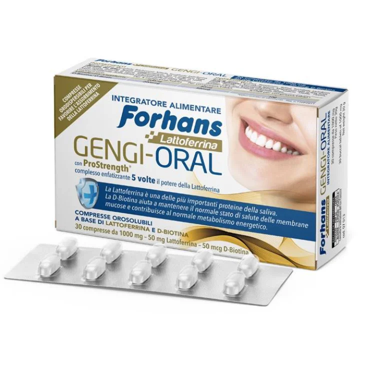 Forhans Lattoferrina Gengi Oral Integratore Antibatterico Orale 30 Compresse Forhans Lattoferrina Gengi Oral Integratore Antibatterico Orale 30 Compresse