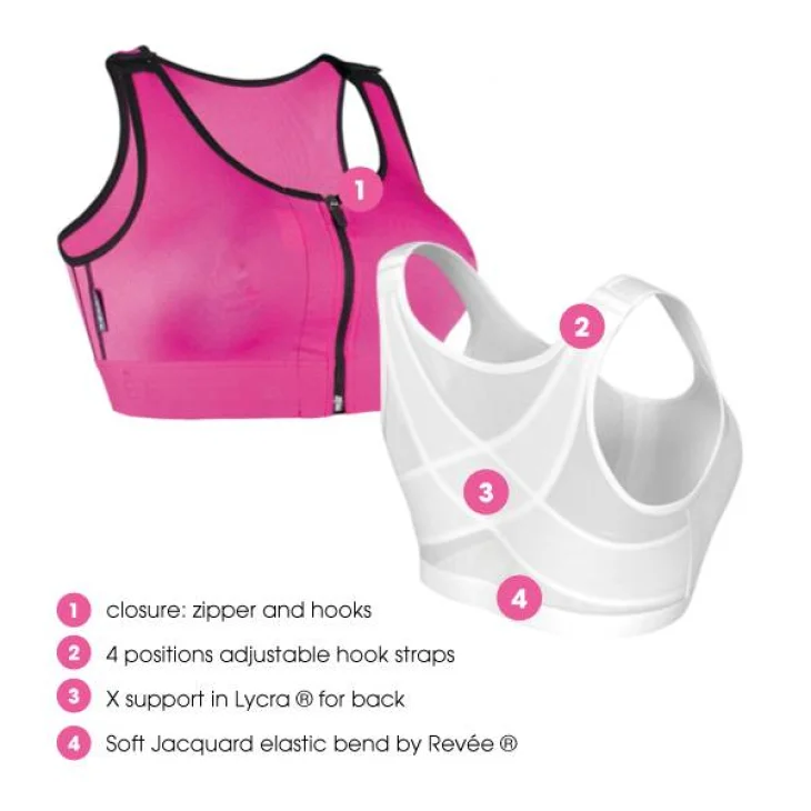 Rev&eacute;e Bra Elodie Reggiseno Post-Operatorio Black XS