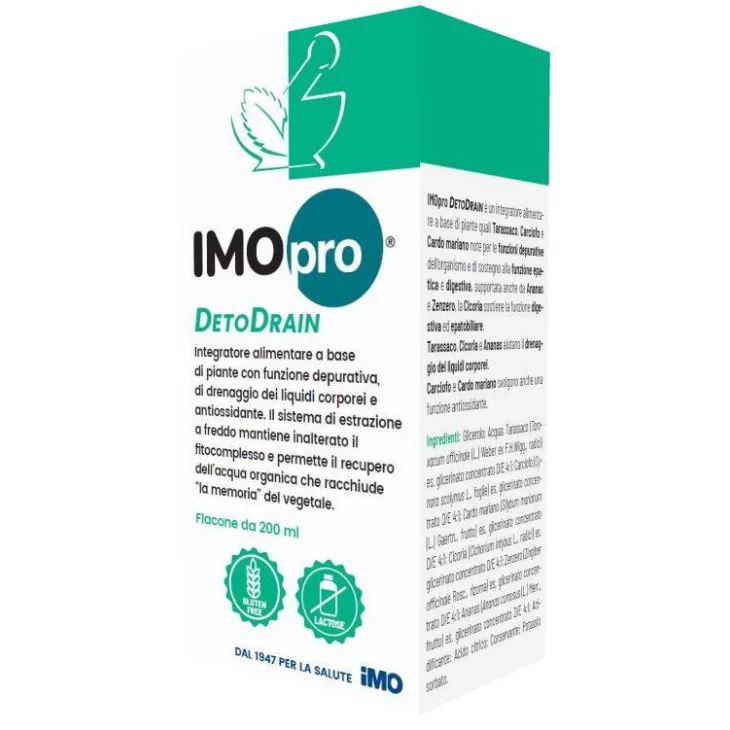 Imopro Detodrain Integratore Depurativo e Drenante 200 ml Imopro Detodrain Integratore Depurativo e Drenante 200 ml