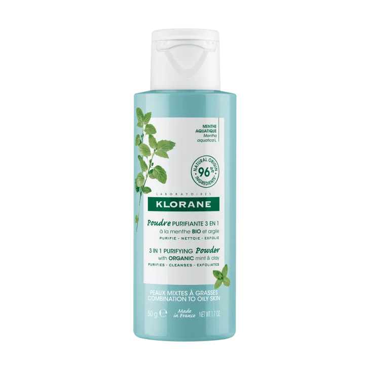 Klorane Polvere Purificante 3 in 1 alla Menta BIO e all'Argilla 50gr Klorane Polvere Purificante 3 in 1 alla Menta BIO e all'Argilla 50gr