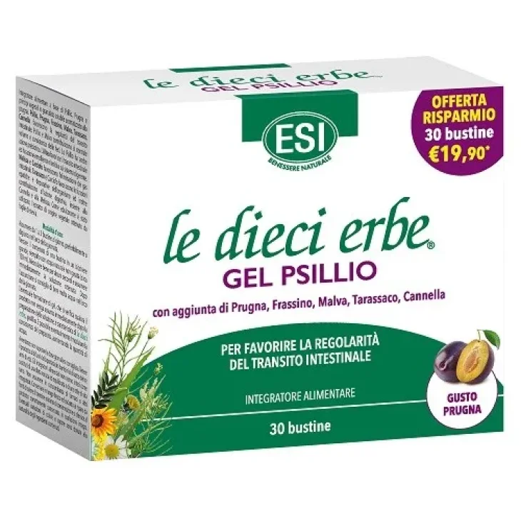 Esi Le Dieci Erbe Psillio Regolarit&agrave; Intestinale 20 bustine