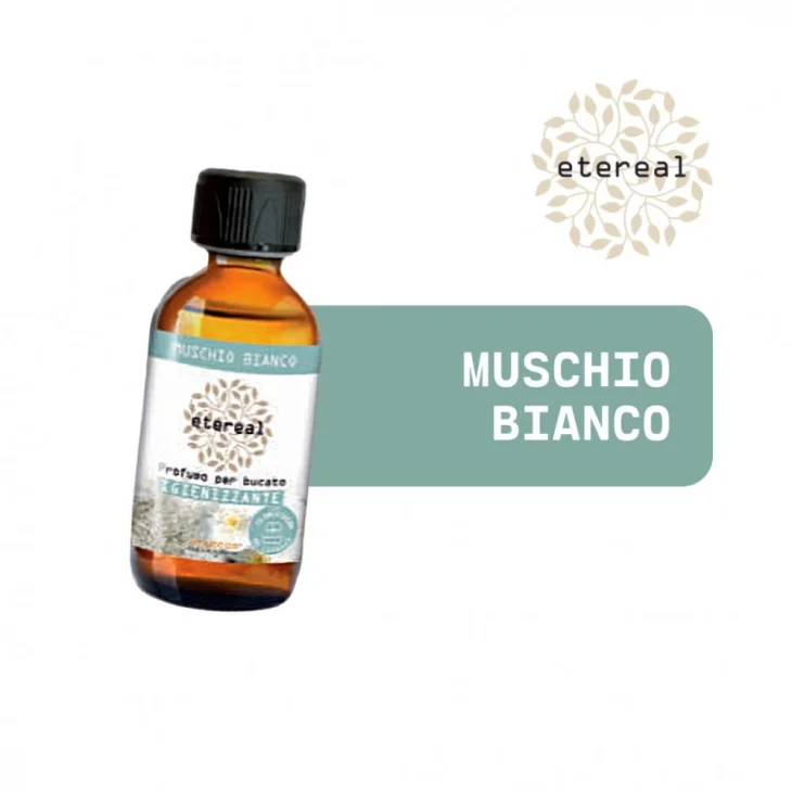 Etereal Profumo per Bucato Igienizzante Muschio Bianco 200 ml Etereal Profumo per Bucato Igienizzante Muschio Bianco 200 ml
