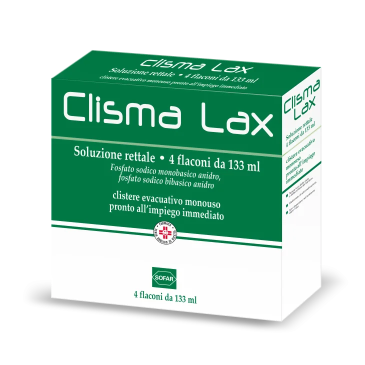 Sofar Clismalax Trattamento contro la stitichezza 4 Flaconi 133 ml Sofar Clismalax Trattamento contro la stitichezza 4 Flaconi 133 ml