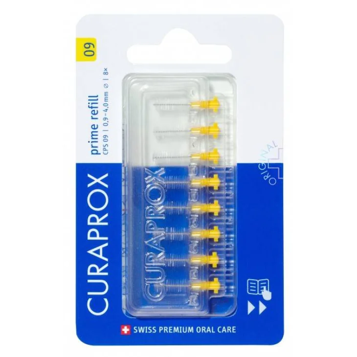 Curaprox Cps 09 Scovolino Prime Refill Yellow 8 Pezzi Curaprox Cps 09 Scovolino Prime Refill Yellow 8 Pezzi