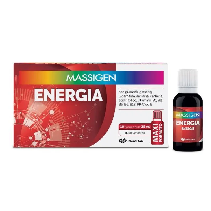 Massigen Energica Integratore Tonico 10 flaconi da 20 ml Massigen Energica Integratore Tonico 10 flaconi da 20 ml