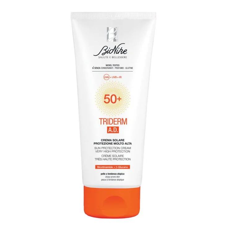 Bionike Triderm AD Crema solare SPF50+ per Tutta la Famiglia 200 ml