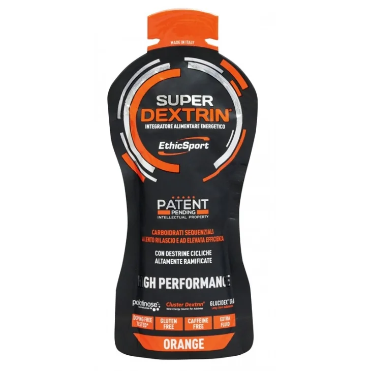 EthicSport Super Dextrin Integratore Energizzante per Sportivi Gusto Arancia 55 ml EthicSport Super Dextrin Integratore Energizzante per Sportivi Gusto Arancia 55 ml