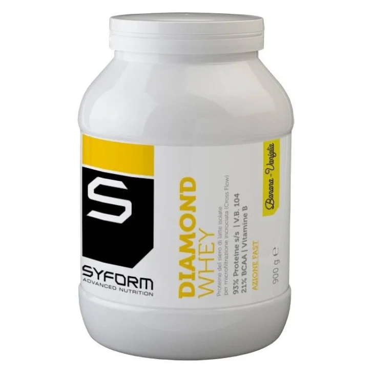 Syform Diamond Whey Integratore di proteine Banana/Vaniglia 900 g Syform Diamond Whey Integratore di proteine Banana/Vaniglia 900 g