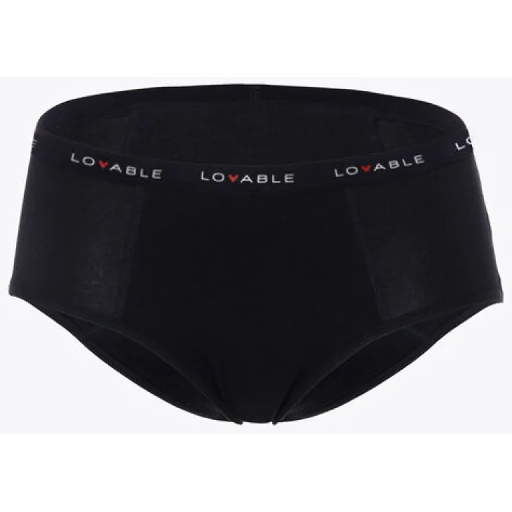Lovable Period Panties Slip Flusso Medio Nero Taglia Small