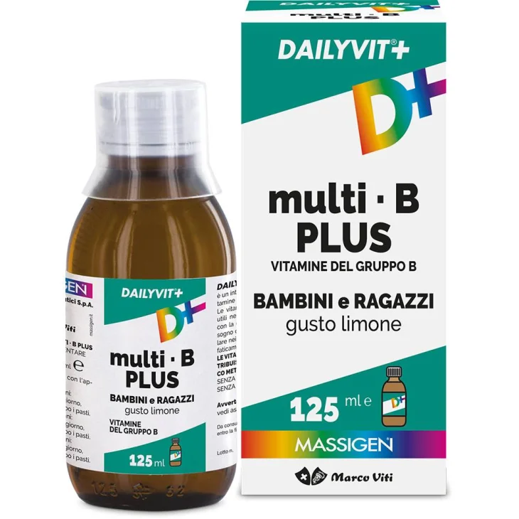 Massigen Dailyvit+ Multi B Plus Bambini e Ragazzi 125 ml Massigen Dailyvit+ Multi B Plus Bambini e Ragazzi 125 ml