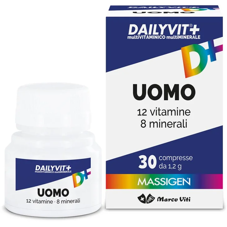 Massigen Dailyvit+ Uomo Multivitaminico 30 Compresse Massigen Dailyvit+ Uomo Multivitaminico 30 Compresse