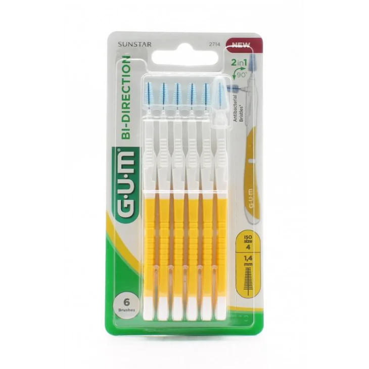 Gum Bi-Direction Iso 4 Scovolino 1,4 mm 6 Pezzi Gum Bi-Direction Iso 4 Scovolino 1,4 mm 6 Pezzi