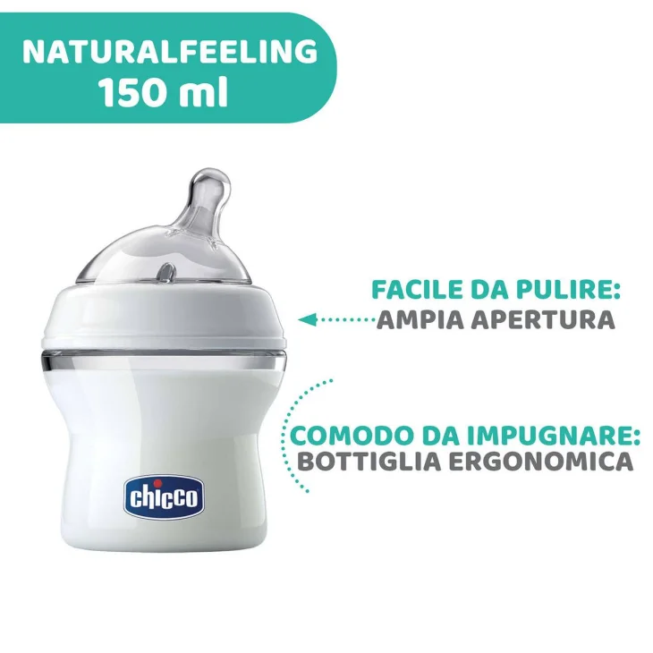 Chicco Biberon Natural Feeling Vetro 0M+ 150 Ml