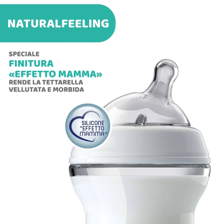 Chicco Biberon Natural Feeling Vetro 0M+ 150 Ml