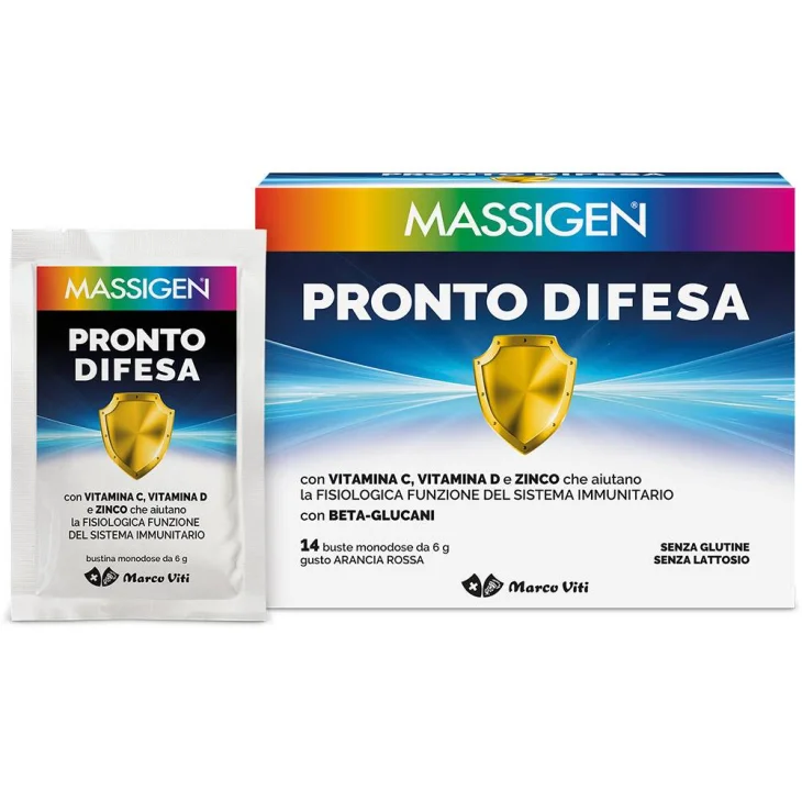 Massigen Pronto Difesa Integratore Sistema Immunitario 14 buste monodose Massigen Pronto Difesa Integratore Sistema Immunitario 14 buste monodose