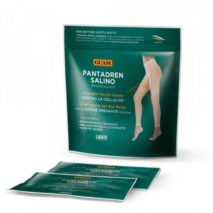 Guam Pantadren Salino + 2 Buste Liquido Ricarica + Pantalone Effetto Sauna Guam Pantadren Salino + 2 Buste Liquido Ricarica + Pantalone Effetto Sauna
