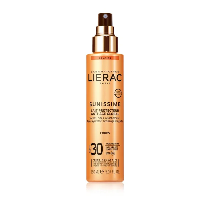 Lierac Sunissime Latte Corpo Solare Protettivo Spf 30 Antiet&agrave; Globale 150 ml