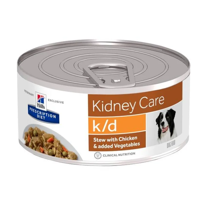 Prescription Diet Canine Kidney Care k/d Chickn & Vegetables Stew Alimento per cani 156 g