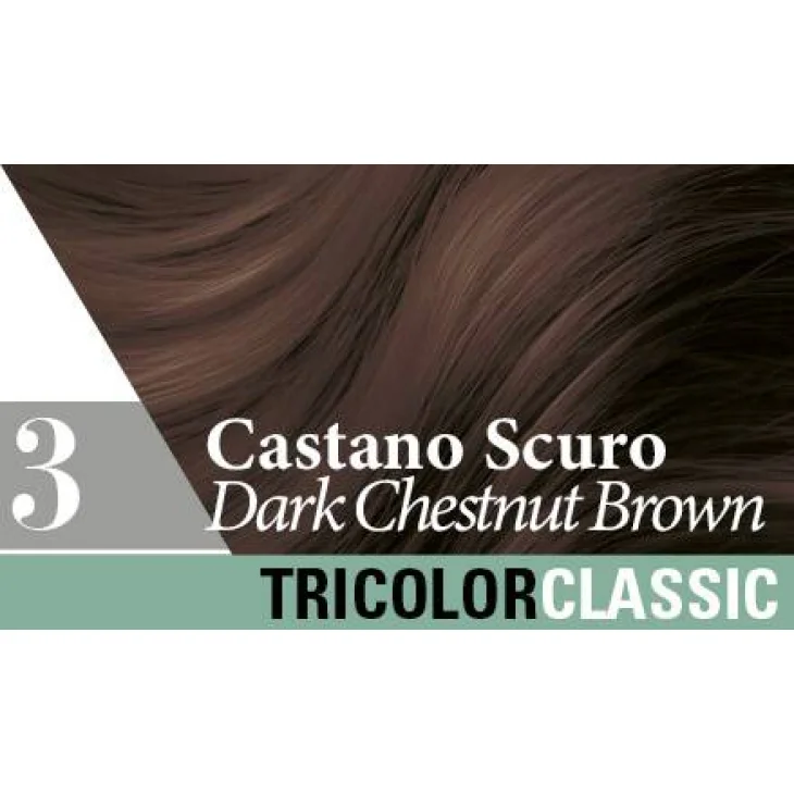 Specchiasol Tricolor Classic Colorazione Permanente per Capelli Tonalit&agrave; 3 Castano Scuro