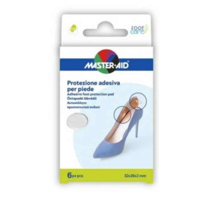 Master-aid Foot Care Protezione Gel Adesiva 6 Pezzi Master-aid Foot Care Protezione Gel Adesiva 6 Pezzi