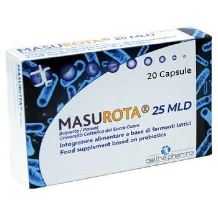 Delta Pharma Masurota 25Mld Fermenti Lattici per il benessere intestinale 20 Capsule Vegetali