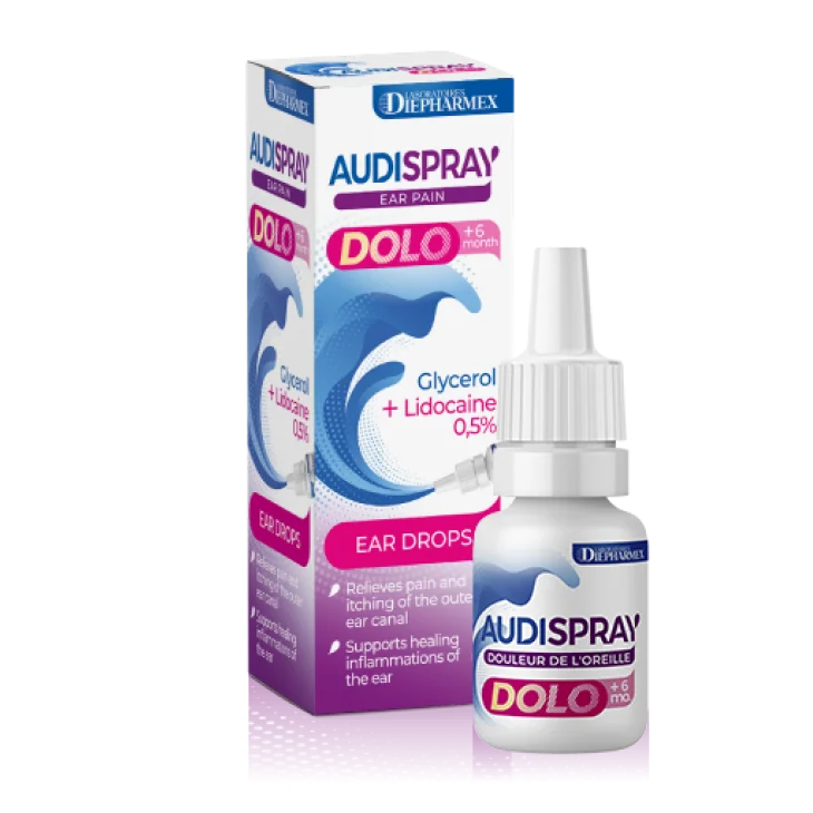 Audispray Dolo +6 Mesi Gocce Auricolari Bambini Per Lenire Il Dolore all'Orecchio 7 g