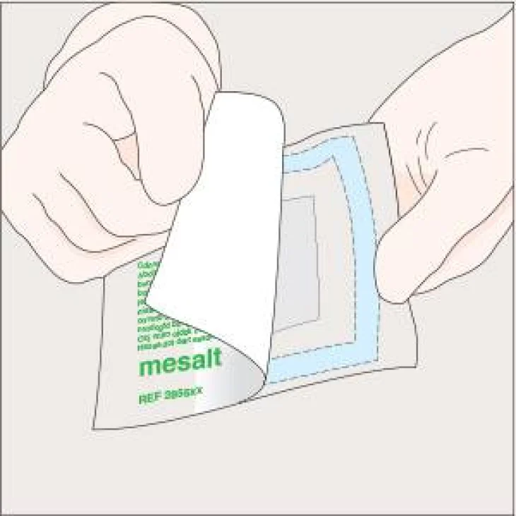 Mesalt Medicazione in Cloruro di Sodio per Ferite Essudanti 5X5 Cm 30 Pezzi