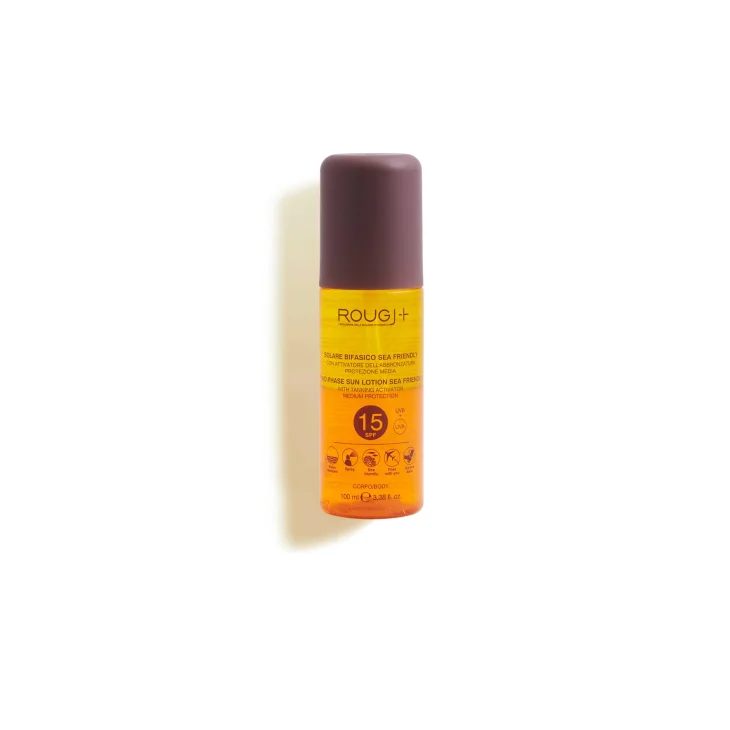 Rougj Solare Bifasico Spf15 Corpo Con Attivatore Di Melanina Travel Size 100 ml Rougj Solare Bifasico Spf15 Corpo Con Attivatore Di Melanina Travel Size 100 ml