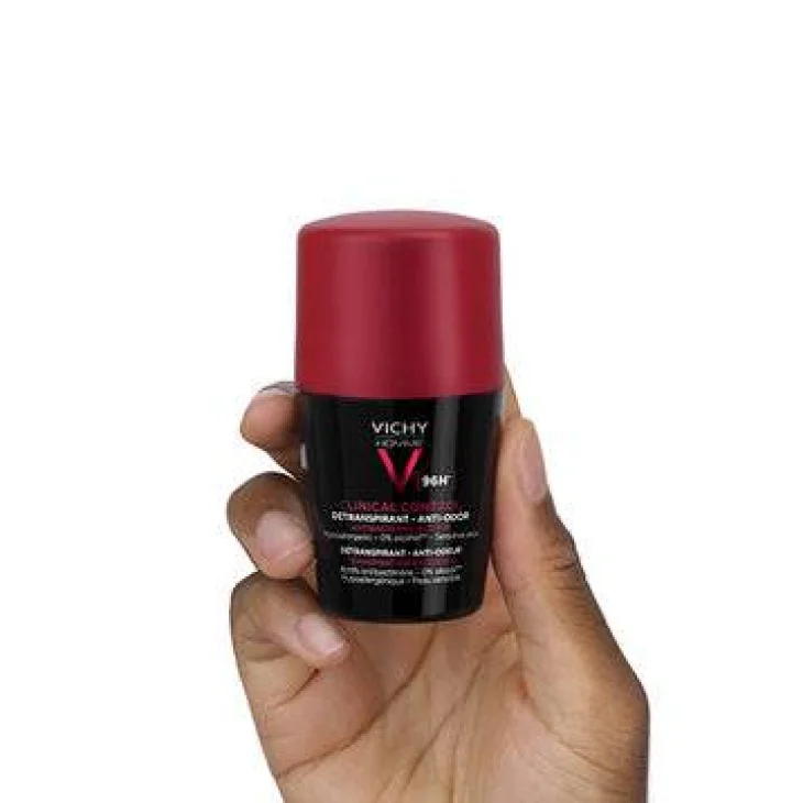 Vichy Homme Clinical Control Deodorante 96H Roll-on Anti-traspirante 50 ml efficace per 96 ore