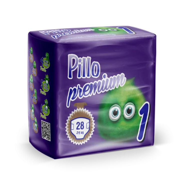 Pillo Premium Pannolini Newborn Taglia 1 2-5 Kg 28 Pezzi