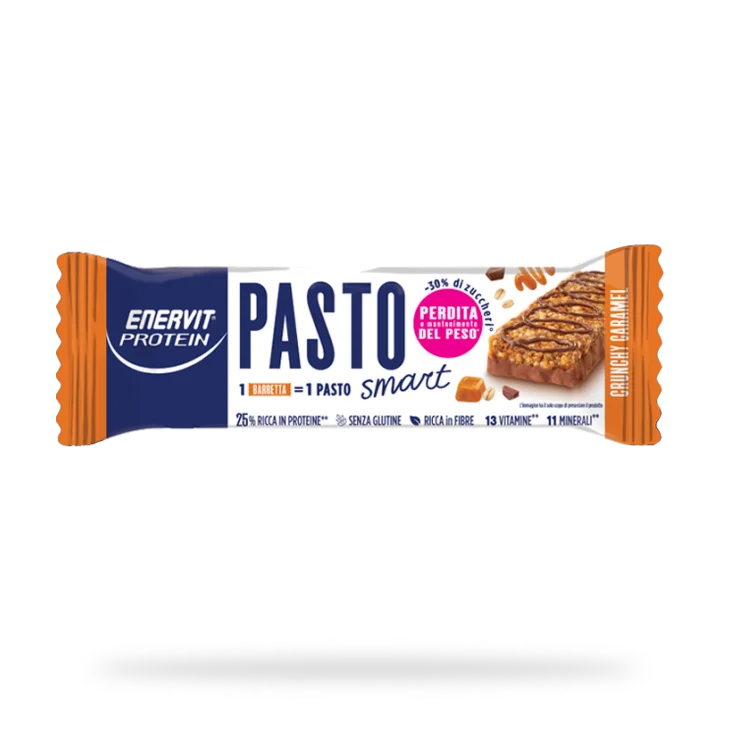 Enervit Protein Crunchy Caramel Pasto sostitutivo Barretta 55 g Enervit Protein Crunchy Caramel Pasto sostitutivo Barretta 55 g