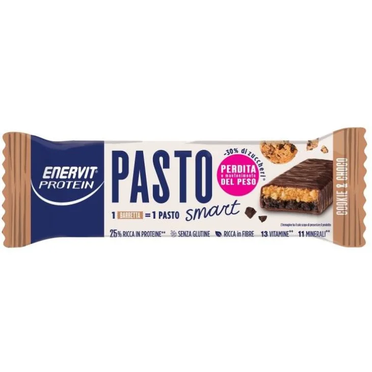 Enervit Protein Cookie & Choco Pasto sostitutivo 55 g Enervit Protein Cookie & Choco Pasto sostitutivo 55 g