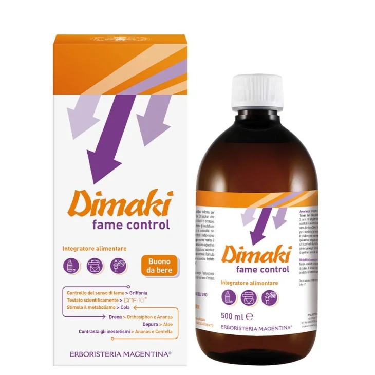 Erboristeria Magentina Dimak&igrave; Fame Control Integratore Drenante 500 ml