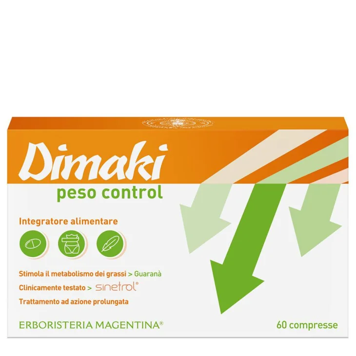 Erboristeria Magentina Dimak&igrave; Peso Control Integratore Stimolatore Metabolismo 60 compresse