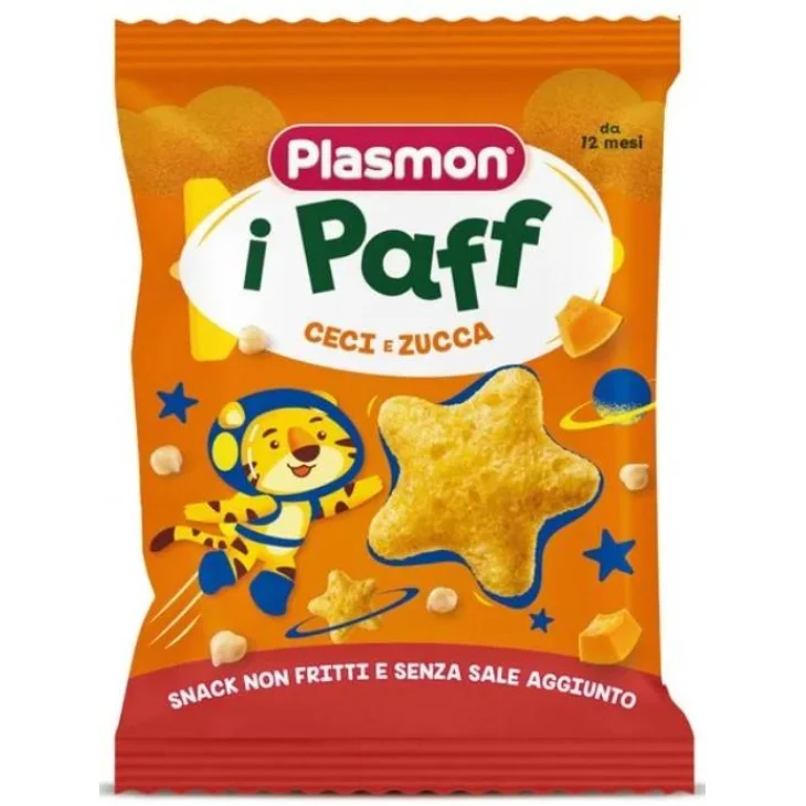 Plasmon i Paff Stelline Ceci e Zucca Snack per Bambini 15 g Plasmon i Paff Stelline Ceci e Zucca Snack per Bambini 15 g
