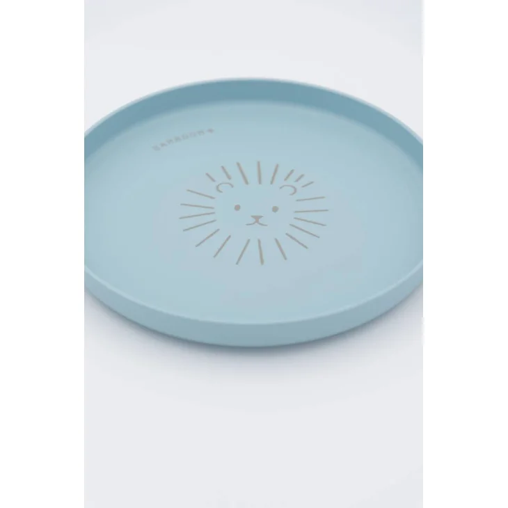 Bamboom Set Pappa Piatto, Scodella, Bicchiere, Posate Azzurro Ghiaccio