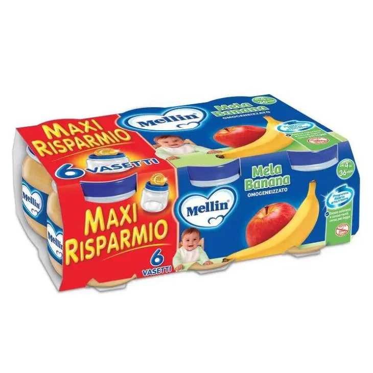 Mellin Omogeneizzato Gusto Mela e Banana 6x100 grammi