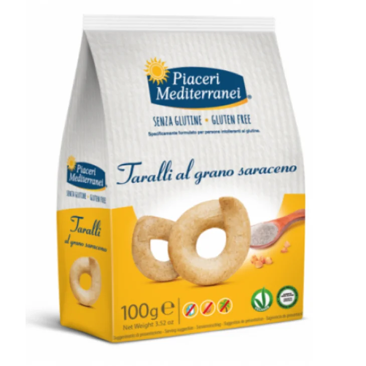Piaceri Mediterranei Taralli al Grano Saraceno Alimento senza glutine 100 g