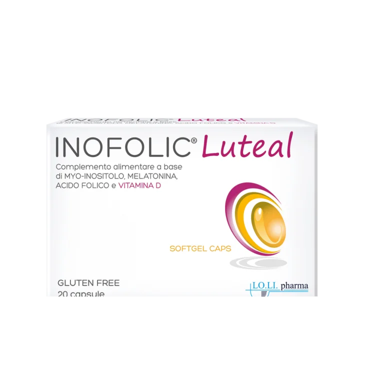 Inofolic Luteal Integratore di Acido Folico e Melatonina 20 capsule Inofolic Luteal Integratore di Acido Folico e Melatonina 20 capsule